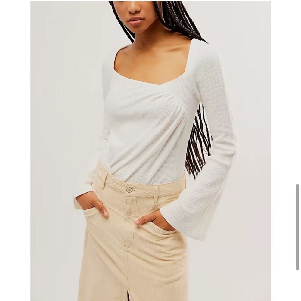 {NWT} FREE PEOPLE On A Cloud Bodysuit / cream
